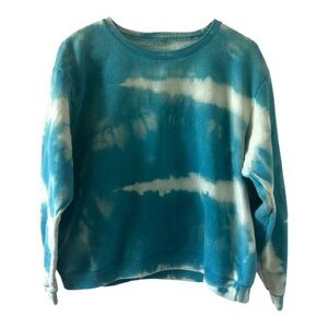 ✨ Hand-Dyed Hanes Bleach Dye Sweater – Women’s XL